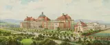 Erwin Pendl, Hospital of the Wiener Kaufmannschaft (now the University of Natural Resources and Life Sciences), 1911, watercolour on paper