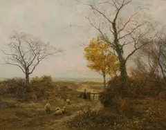 Pastures in the Tullnerfeld by Emil Jakob Schindler, 1887, oil on panel, sold Jun 2022