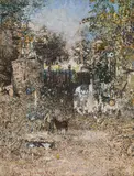 Robert Russ, Motiv aus Arco, c. 1918, oil on cardboard