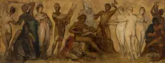 Hans Makart, Frieze with allegorical scenes (allegory of the arts, Prometheus), c. 1880, oil on canvas
