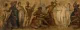Hans Makart, Frieze with allegorical scenes (allegory of the arts, Prometheus)