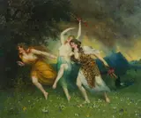Ferdinand Leeke, Spring dance, oil on canvas