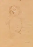 Gustav Klimt, Study of a child (related to the faculty painting "Philosophie" 1900-1907)