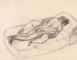 Alfons Walde, Liebesakt, pencil on paper