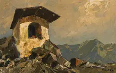Oskar Mulley, Bildstock, 1927, oil on canvas