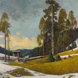 Josef Stoitzner, Early spring landscape, 1921, oil on canvas