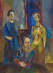 Joseph Floch, Composition II, 1951, oil on canvas