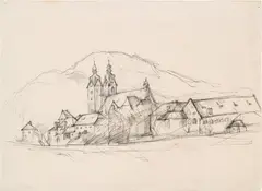 Maria Saal" (recto and verso) by Herbert Boeckl, pencil on paper; unframed, sold Jun 2022