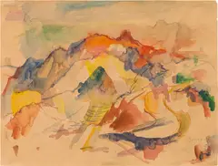 Herbert Boeckl, Totes Gebirge, 1949, watercolour on paper