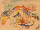 Herbert Boeckl, Totes Gebirge, 1949, watercolour on paper