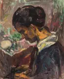 Broncia Koller-Pinell, Portrait Etka (sister of the artist), c. 1920, oil on canvas