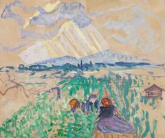 Broncia Koller-Pinell, Zwischen Himmel und Erde, c. 1912/15, oil on cardboard