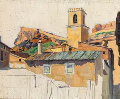 Motif from Spain by Heinrich Schröder, oil on canvas, sold Jun 2022