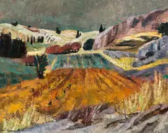 Willy Eisenschitz, Vineyards and lavender in Provence, c. 1960, oil on canvas