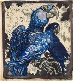 Ludwig Heinrich Jungnickel, Zwei blaue Aras