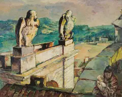Viktor Tischler, Orvieto - Porta Romana, oil on hardboard