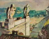 Viktor Tischler, Orvieto - Porta Romana, oil on hardboard