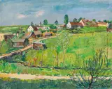 Ernst Huber, Echsenbach im Waldviertel, oil on canvas