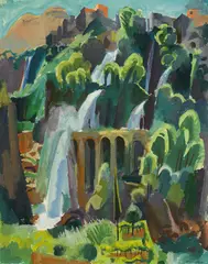Eduard Bäumer, Tivoli, 1924, tempera on paper