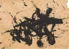 Günter Brus, Informel, 1960, India ink on paper; framed