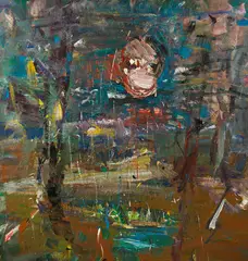 Siegfried Anzinger, Untitled, 1983, oil on canvas; unframed