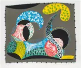 David Hockney, Warm Start (from the series "Some New Prints"), 1993, lithograph on paper; framed