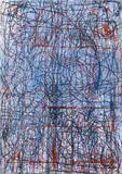 Hermann Nitsch, Untitled, 2016, unique print on hand-dyed paper; framed