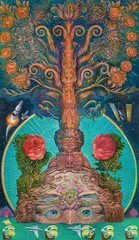Ernst Fuchs, Kronos, oil on canvas; framed