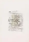Hermann Nitsch, Untitled (from the portfolio: "Die Architektur des Orgien Mysterien Theaters"), lithograph on paper; framed
