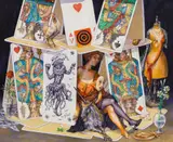 Peter Kolin, The Queen of Hearts, 1996, oil on panel; framed