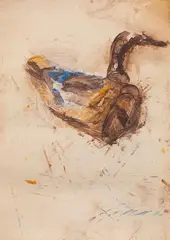 Josef Mikl, Untitled, 1980, gouache on paper; framed