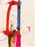 Markus Prachensky, Untitled, 1982, India ink on paper; framed