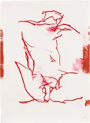 Hannes Mlenek, Physical Dynamics, 2008, oil crayon, acrylic on paper; framed