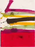 Markus Prachensky, Untitled, 1987, India ink on laid paper; framed