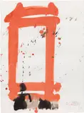 Markus Prachensky, Untitled, 2000, India ink on paper; framed