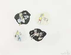 Anselm Gluck, Untitled, 1986, mixed media on paper; framed