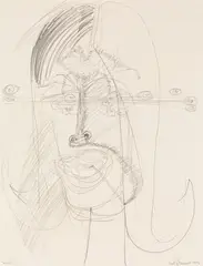 Curt Stenvert, High, 1972, mixed media on paper; framed (without glass)