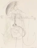 Curt Stenvert, High, 1972, mixed media on paper; framed (without glass)