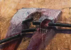 Maria Moser, Untitled, mixed media on paper; framed
