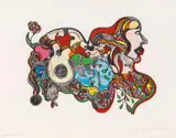 Niki de Saint Phalle, Sphinx, colour lithograph; framed