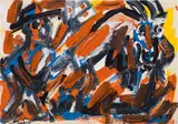 Otto Muehl, Untitled, 1984, mixed media on paper; framed