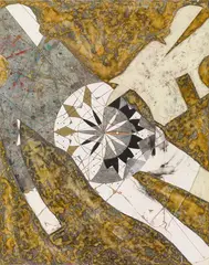 Franz Graf, Ein, 1985, mixed media, collage on hardboard; unframed