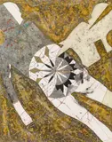Franz Graf, Ein, 1985, mixed media, collage on hardboard; unframed