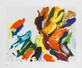Wolfgang Hollegha, Branches in the storm, 2022, screen print on paper; framed