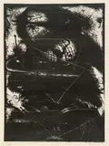 Arnulf Rainer, Der böse Herzog (Jakobinergeneral), 1966, offset lithograph; framed