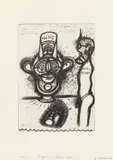 Arnulf Rainer, Projekt Herrenhelm, offset print; unframed