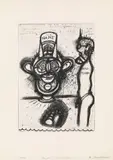 Arnulf Rainer, Projekt Herrenhelm, offset print; unframed