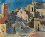 Anton Faistauer, Taormina (Piazza IX Aprile and Chiesa di San Giuseppe)