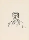 Herbert Boeckl, Portrait of a man, 1926, India ink on paper