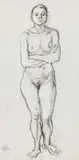 Herbert Boeckl, Standing female nude, 1934, charcoal on paper